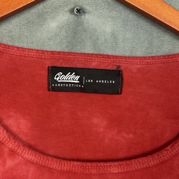 Golden Aesthetics Bodybuilding T-Shirt Mens Medium Tie Dye Red Bodybuilding - Picture 5 of 11